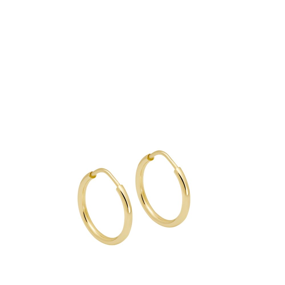 14K Gold Hoop Earrings 1.5 cm