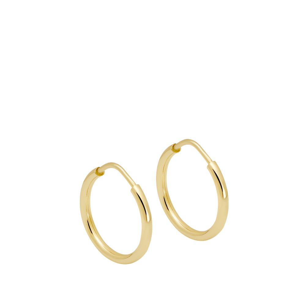 14K Gold Hoop Earrings 2 cm