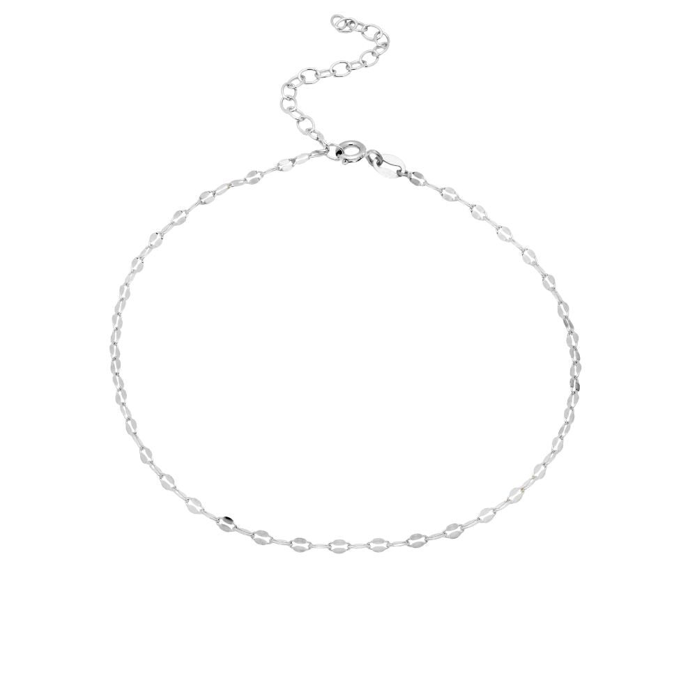 Lace Chain Anklet Silver 925 for Women Kyklos Jewelry