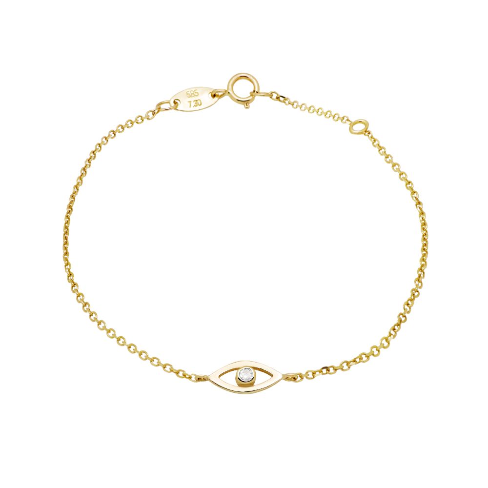 Eye Bracelet 14K Gold