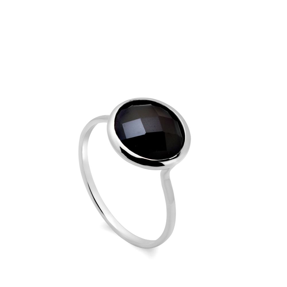 Δαχτυλίδι Μαύρος Όνυχας 10mm Κ14