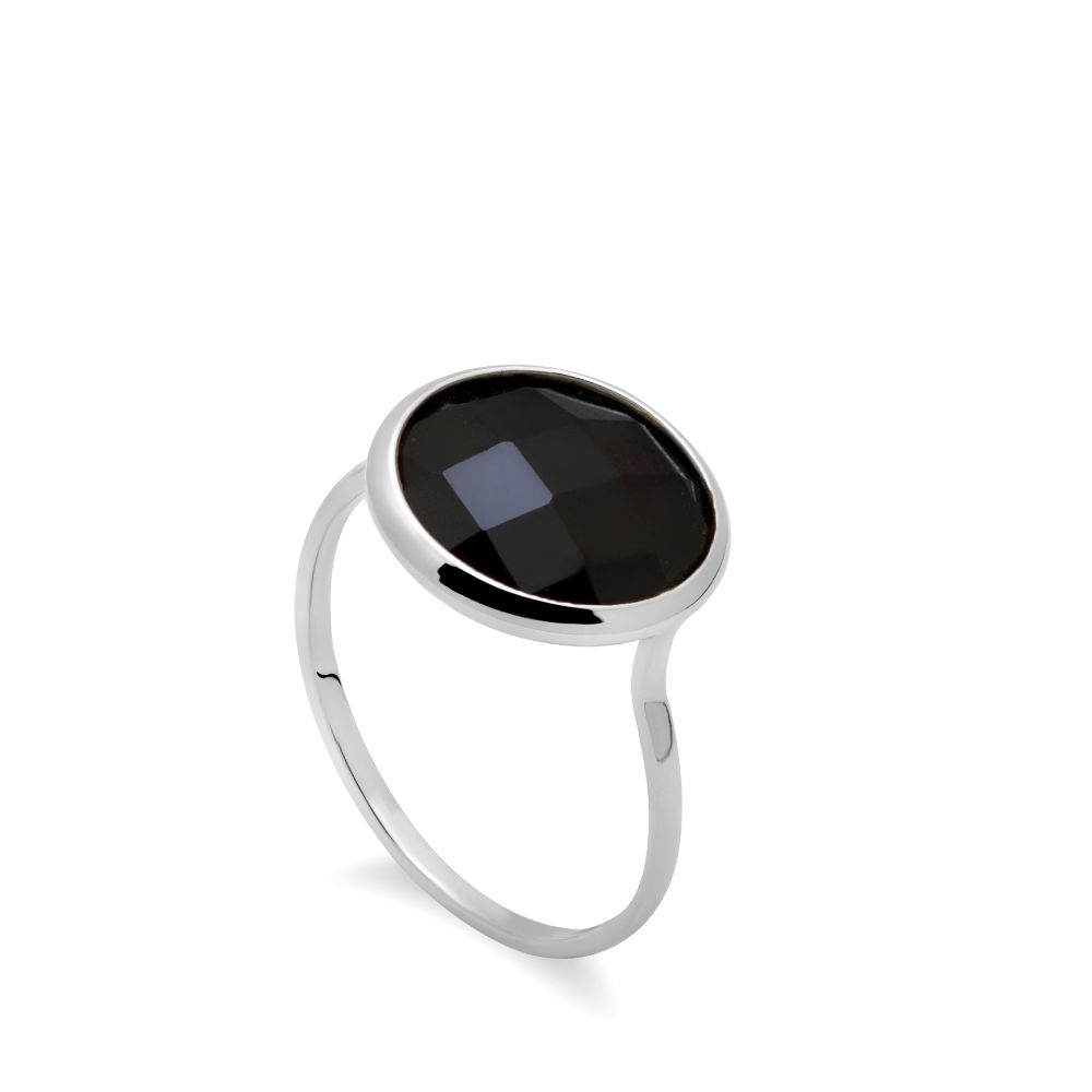 Δαχτυλίδι Μαύρος Όνυχας 12mm Κ14