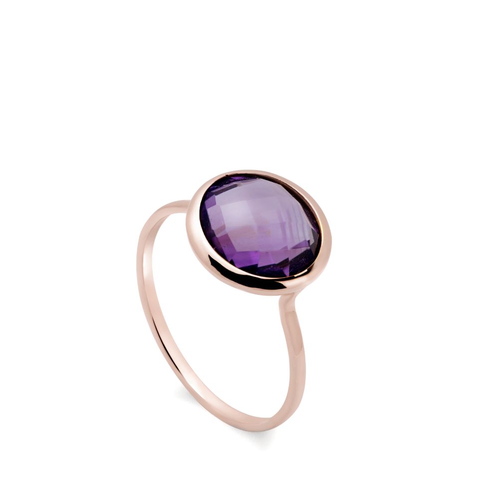 Amethyst Ring 10mm in 14K Gold