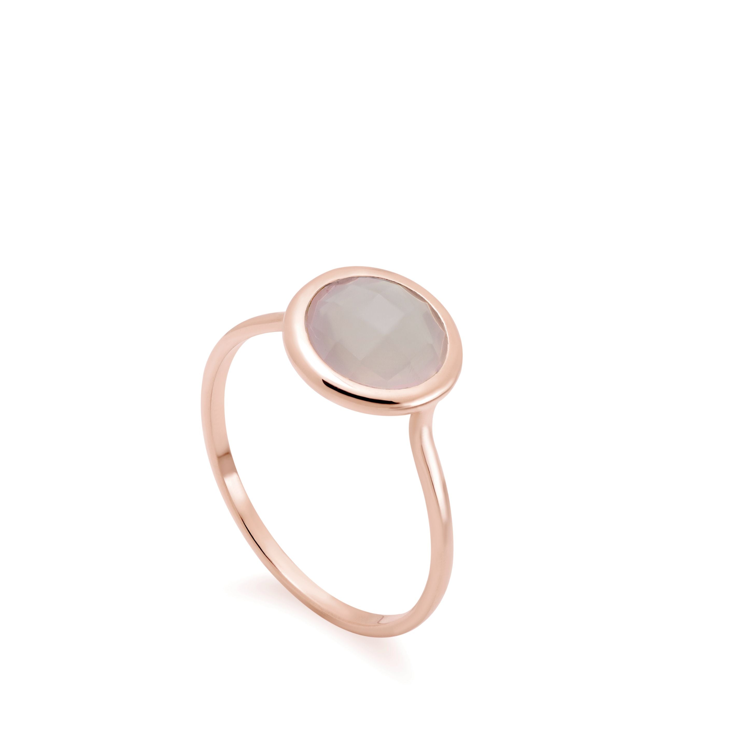 Rose Quartz Ring 8mm in 14K Gold