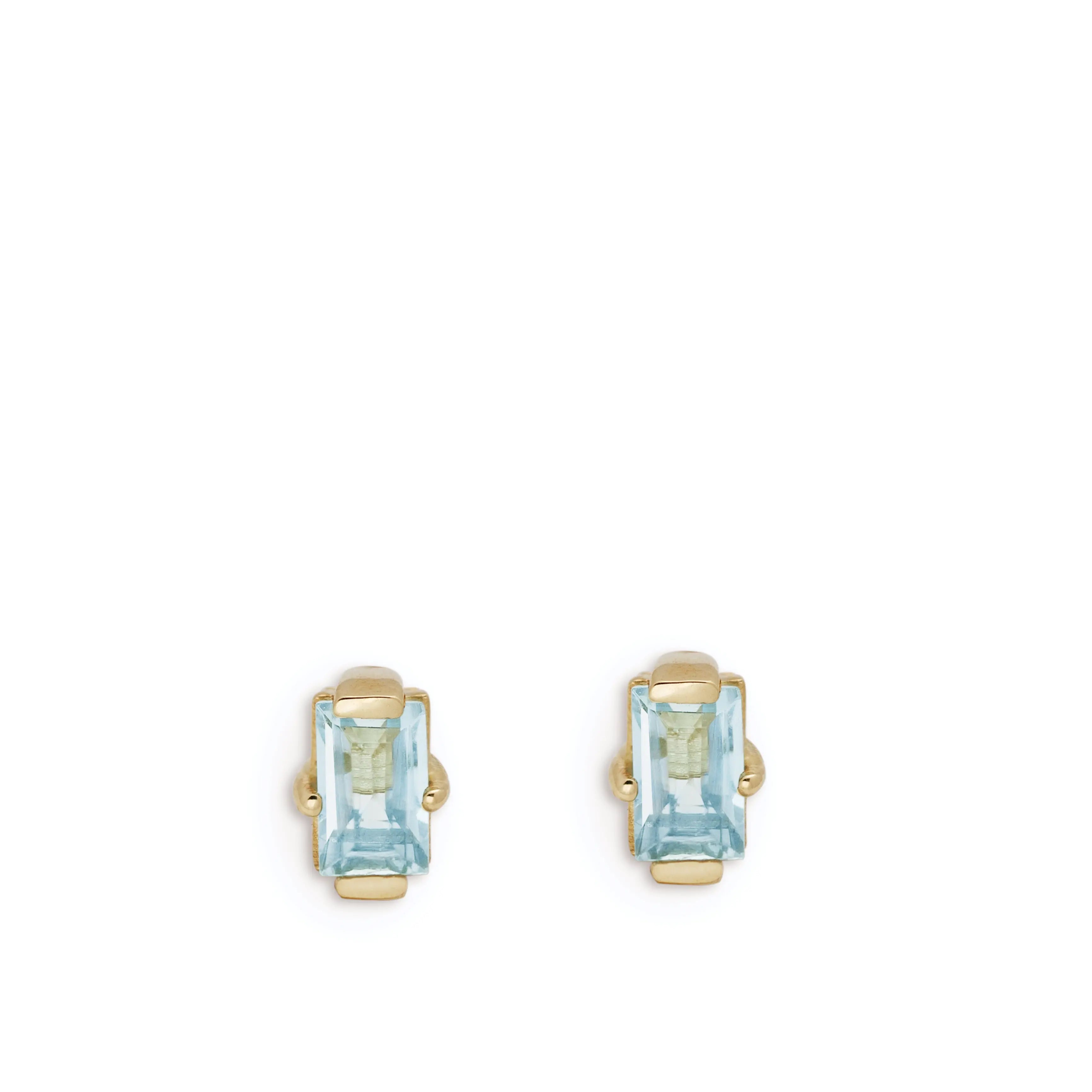 Aquamarine Earrings 14K Gold