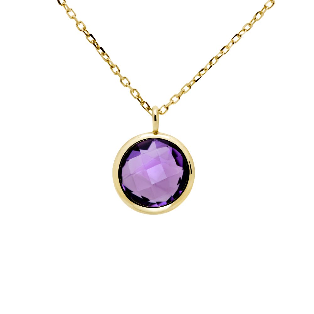 Amethyst Necklace in 14K Gold
