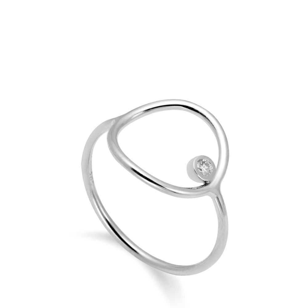 Circle Diamond Ring 14K Gold