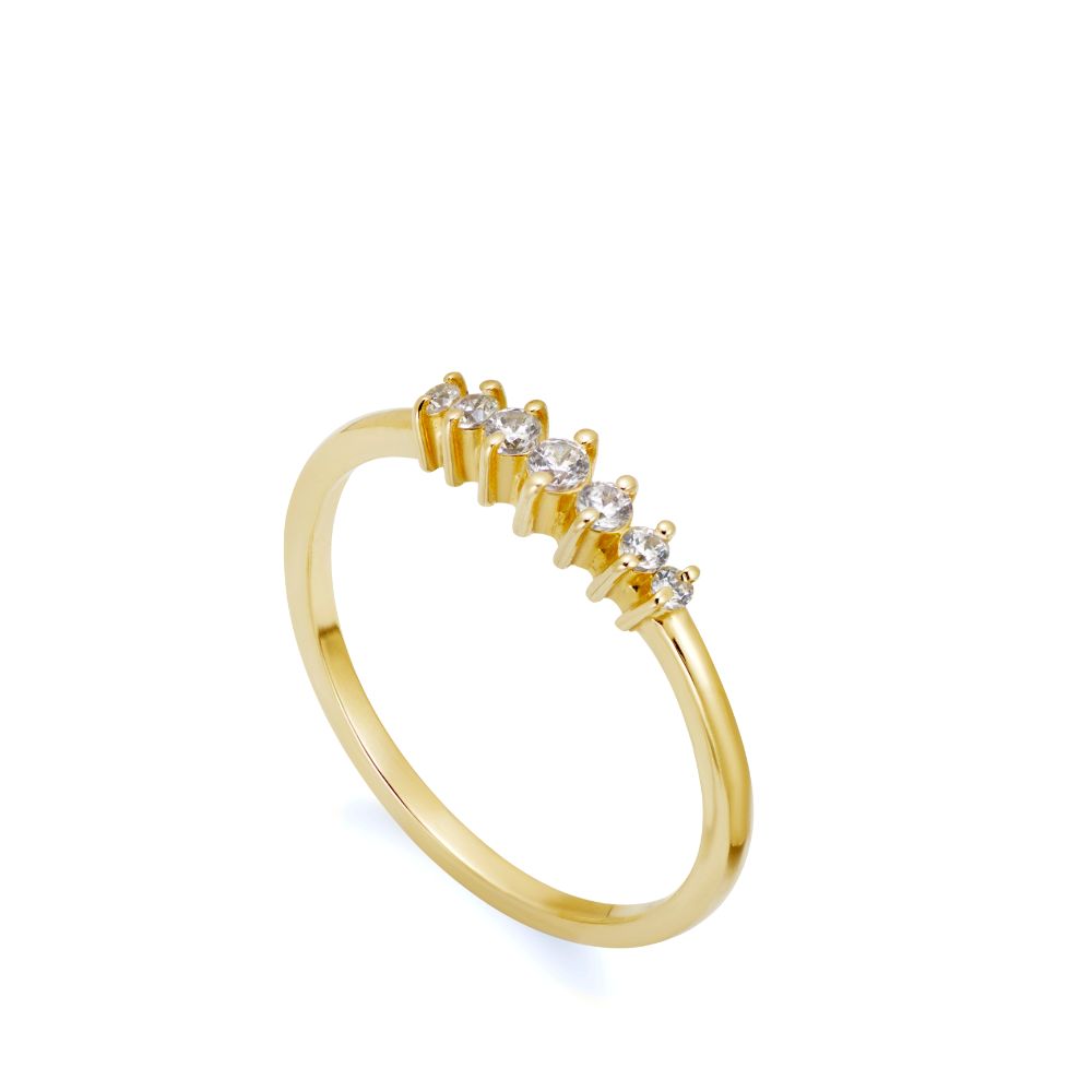 Diamond Wedding Ring 14K Gold Kyklos Jewelry