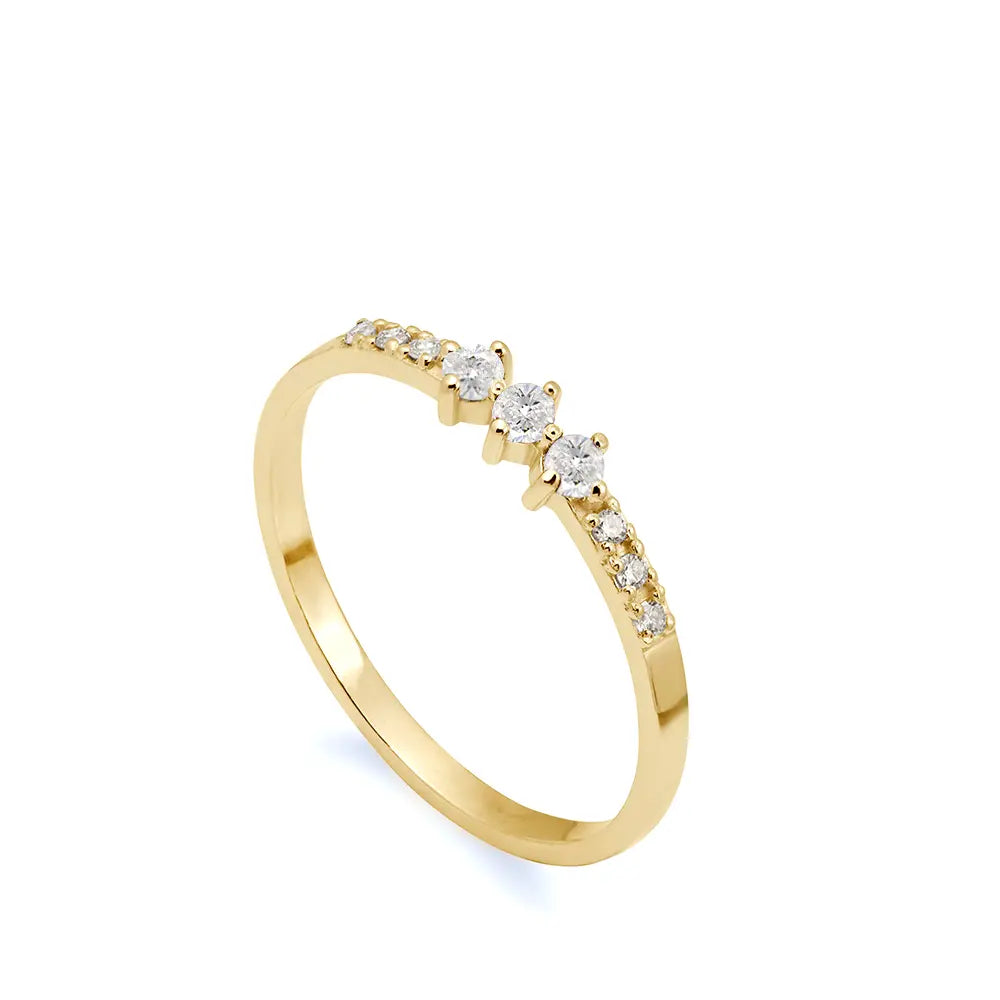 Diamond Band Ring 14K Gold