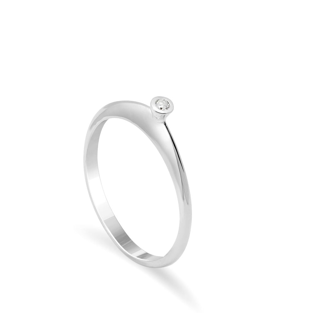 Solitaire Diamond Ring 14K Gold