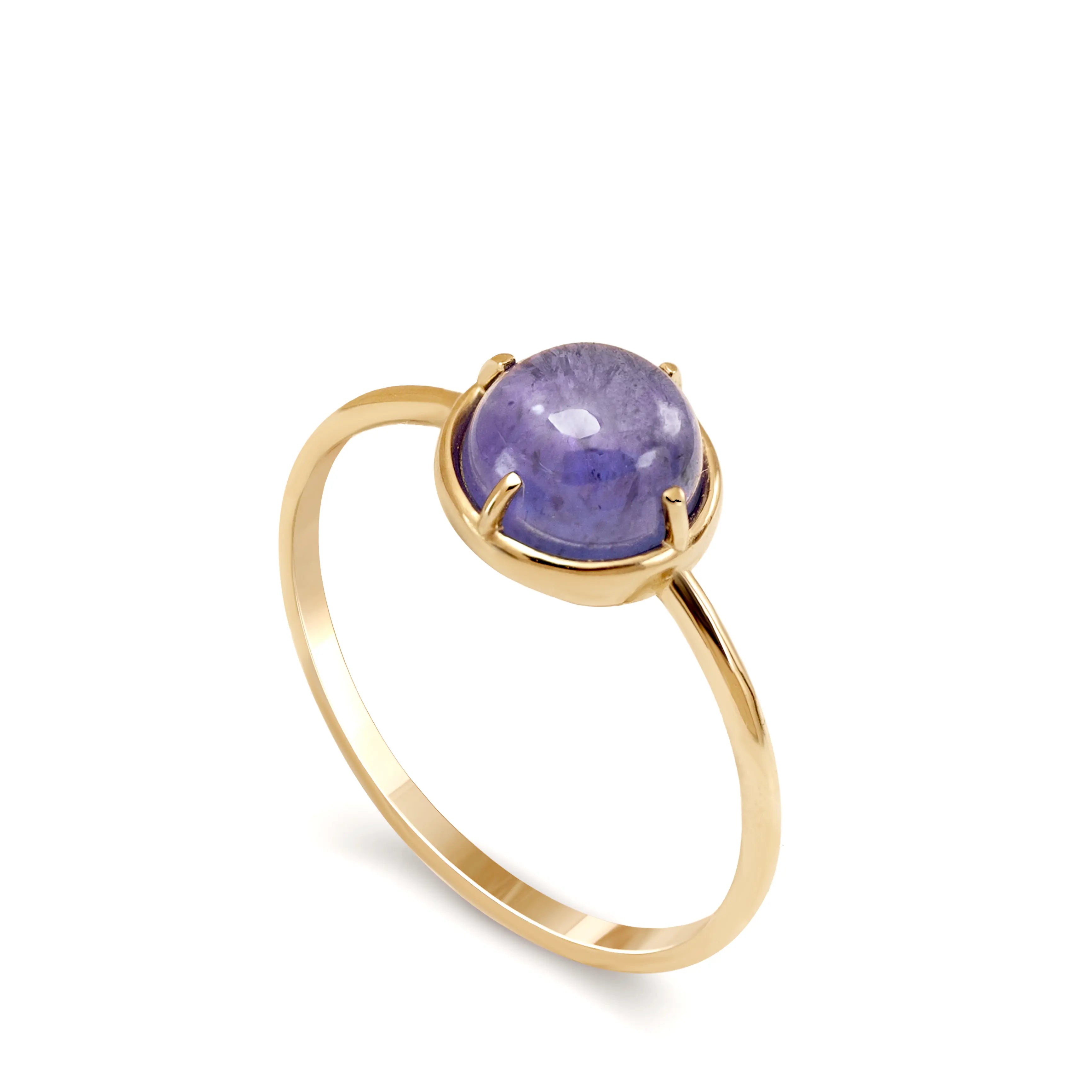 Tanzanite Solitaire Ring 14K Gold