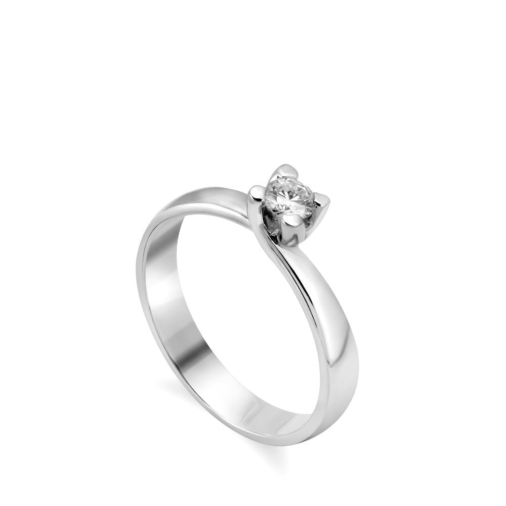 18K White Gold Engagement Ring Diamond
