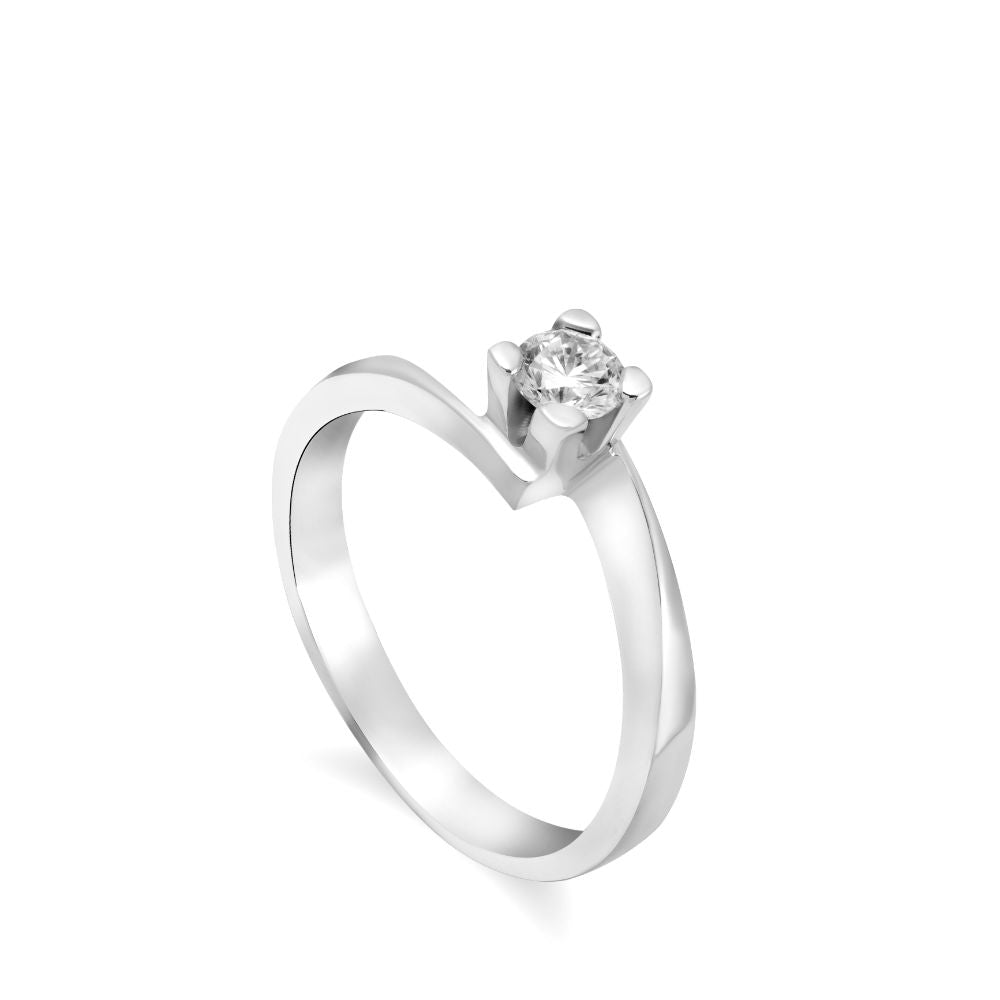 Engagement Diamond 0.24ct Ring 18K White Gold