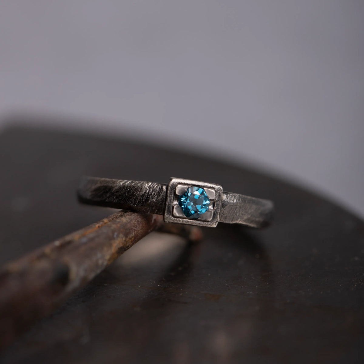 London Blue Topaz Ring Sterling Silver 925
