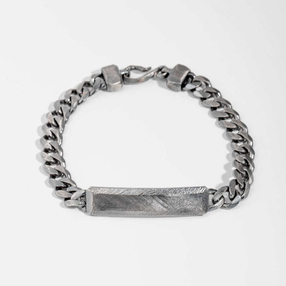 Men ID Bracelet Sterling Silver Personalized