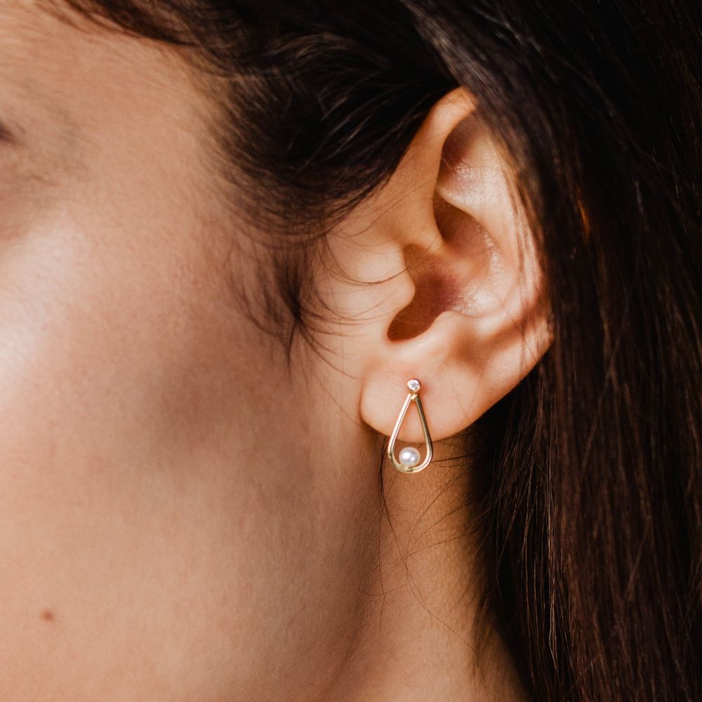 Teardrop Earrings 14K Solid Gold