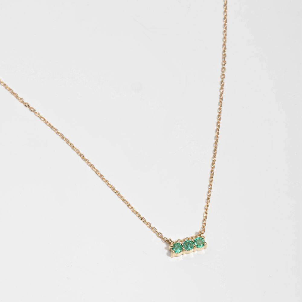 Emerald Necklace 14K Gold