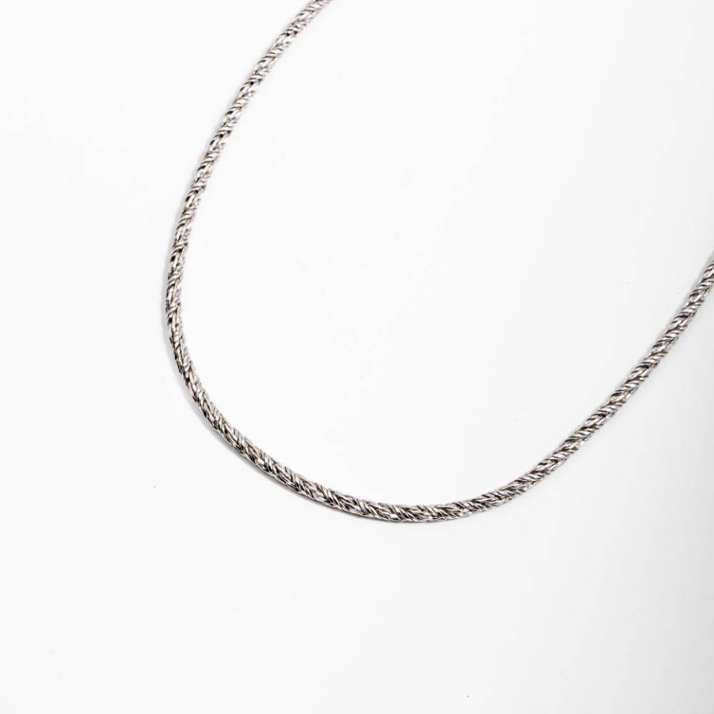 Thick Chain Necklace Silver