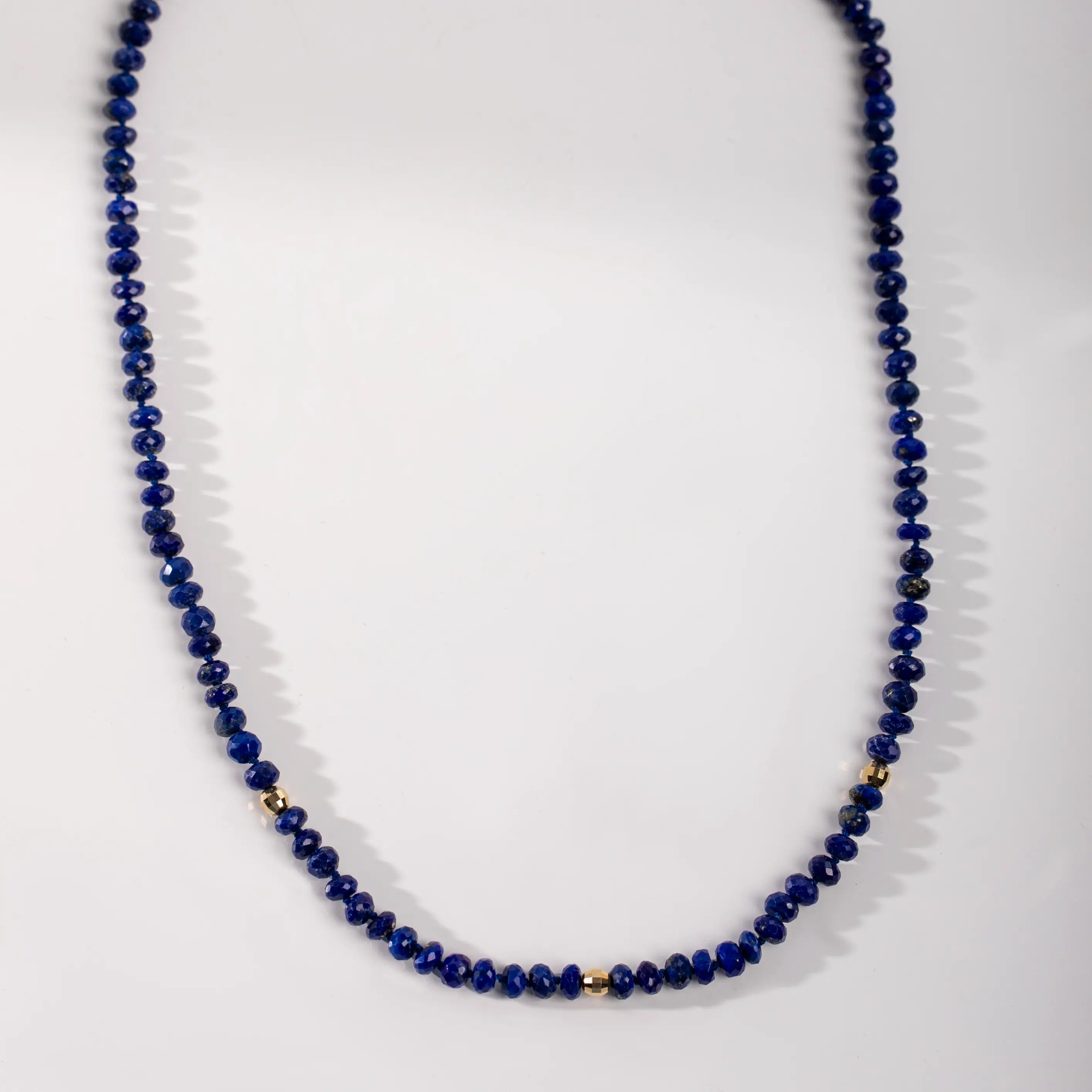 Lapis Necklace and Gold Beads