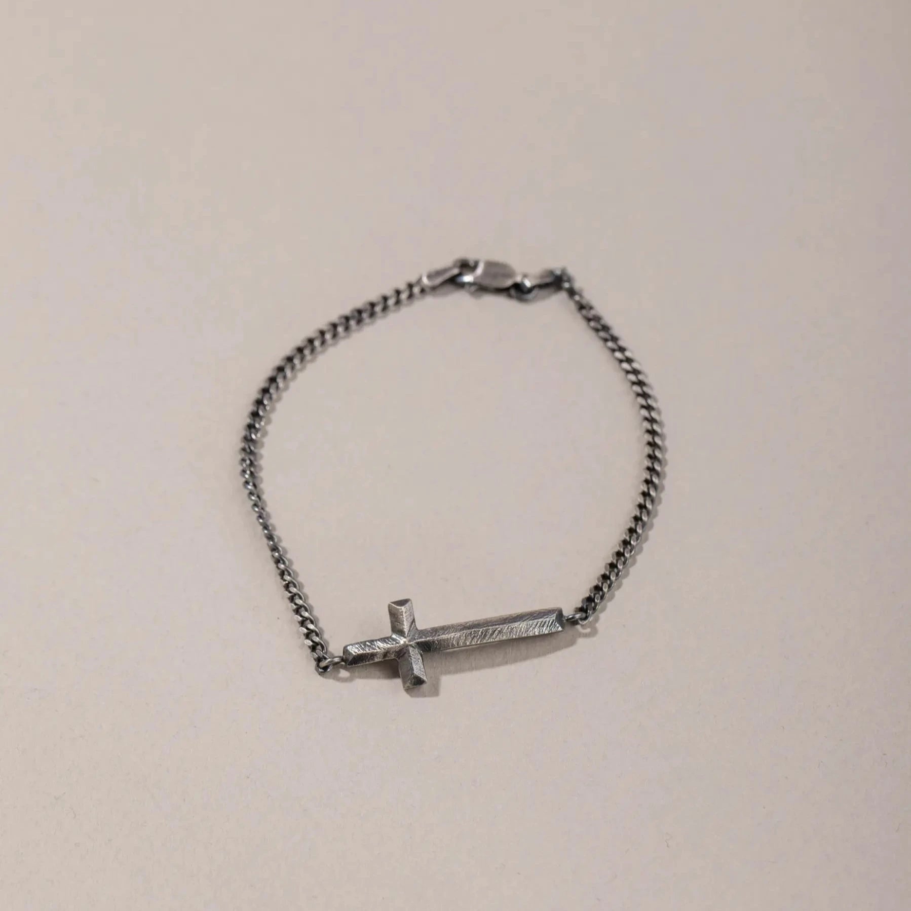 Cross Men's Bracelet Oxidized Silver