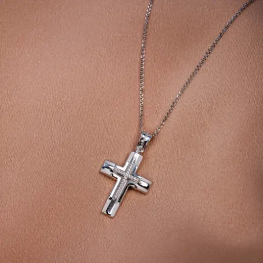 Christening Cross with Chain 14K Gold