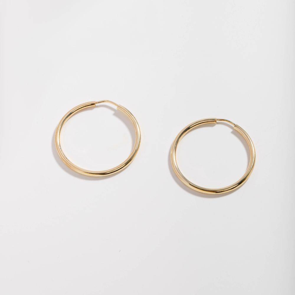 14K Gold Hoops 2.5cm