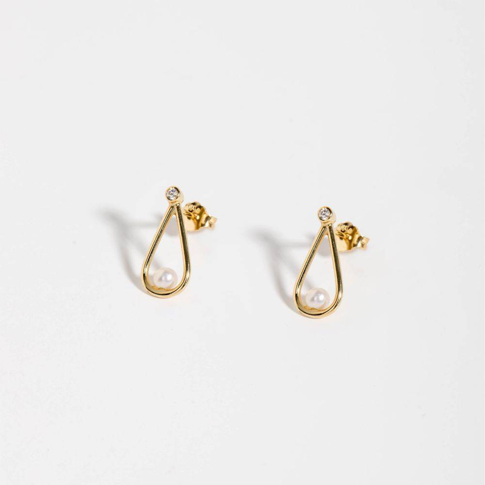 Teardrop Earrings 14K Solid Gold