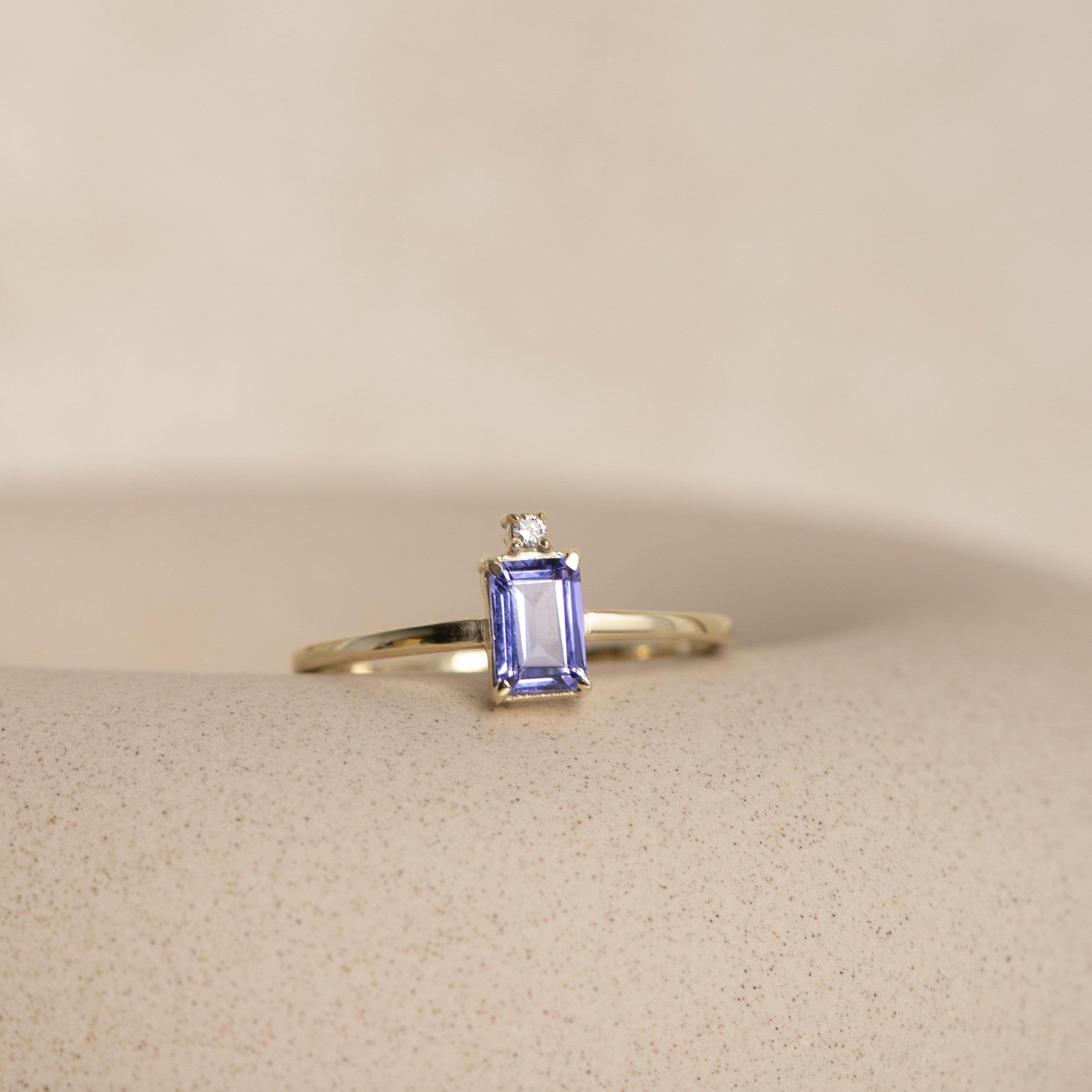 Engagement Ring Tanzanite 14K Gold