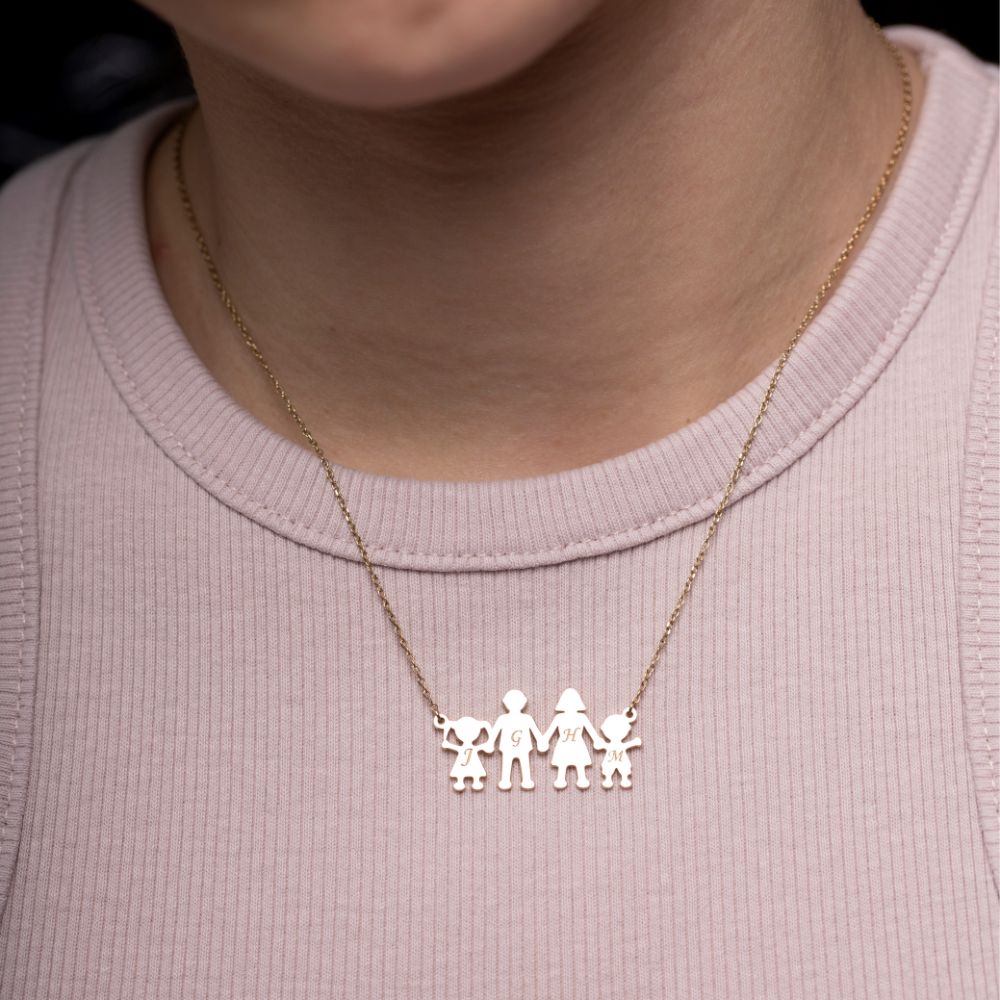 Family Personalized Necklace Silver 925