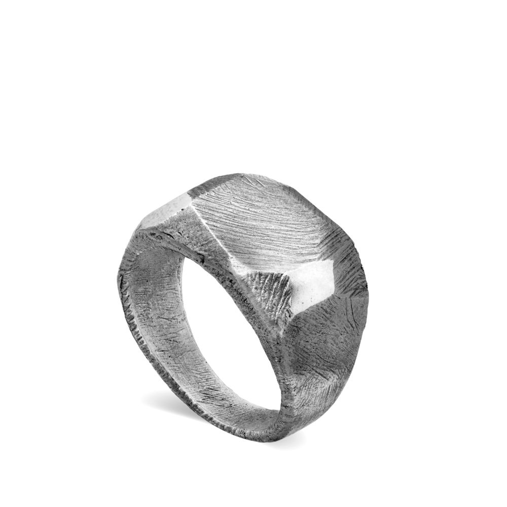 Wide Ring Black Oxidized Silver