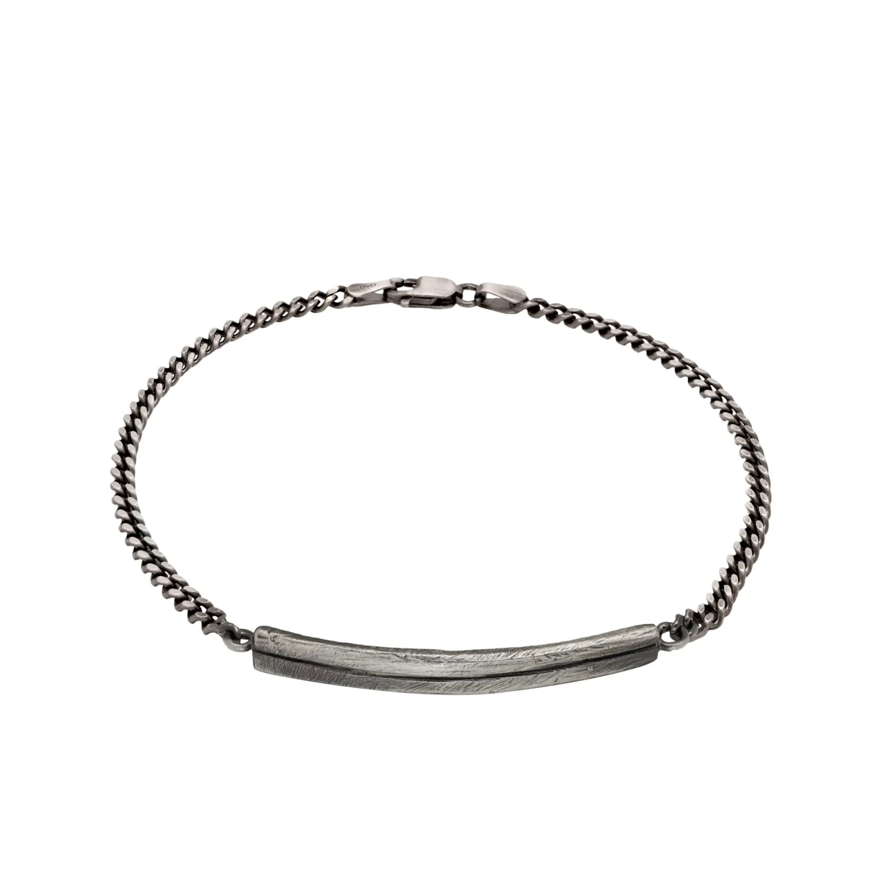 Bar Bracelet Oxidized Silver 925