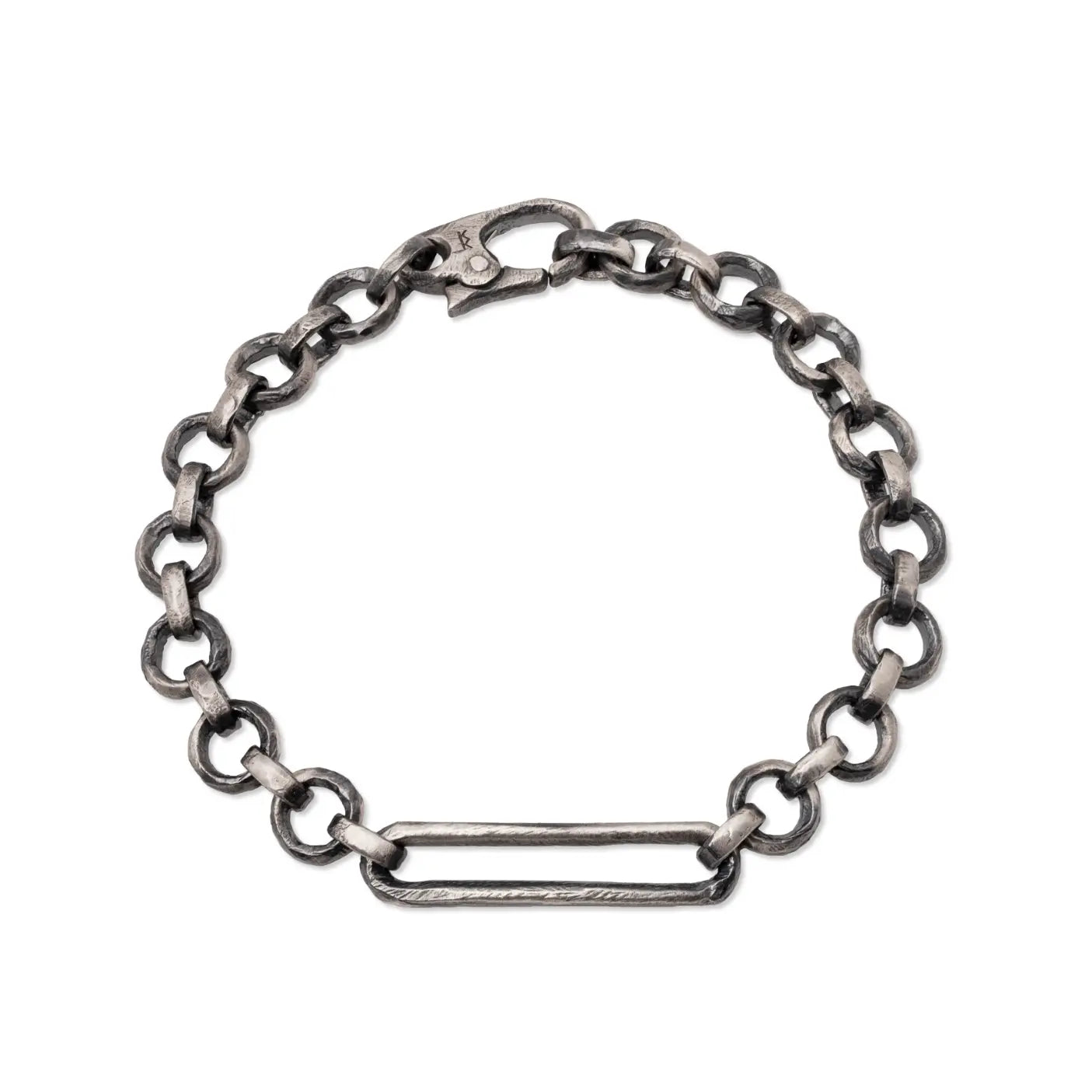 Χειροποίητο Βραχιόλι Αλυσίδα Οξειδωμένο Ασήμι