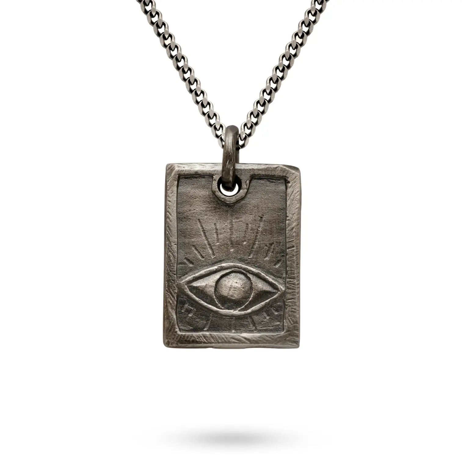 Eye Necklace Oxidized Silver 925