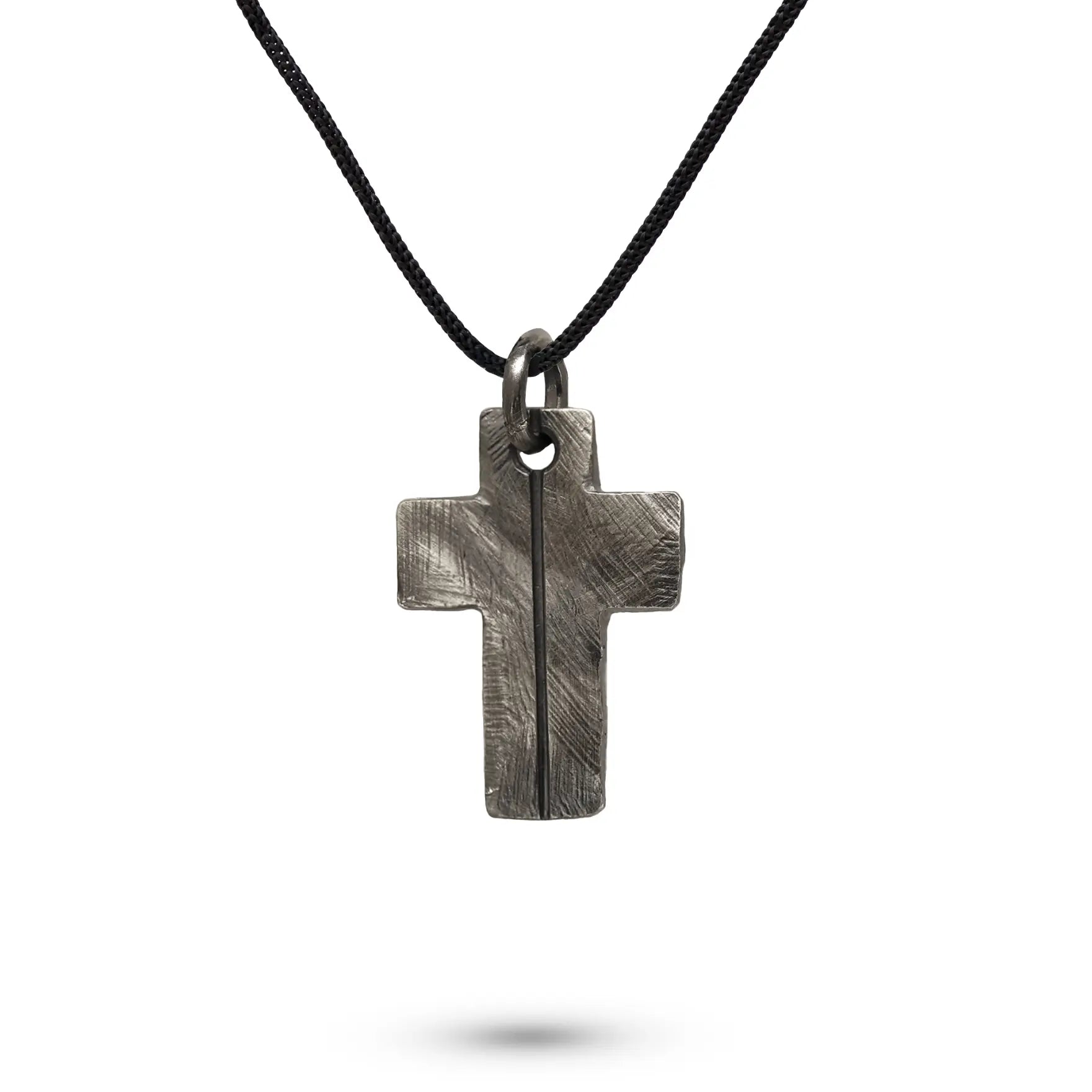 Cross Necklace Oxidized Silver