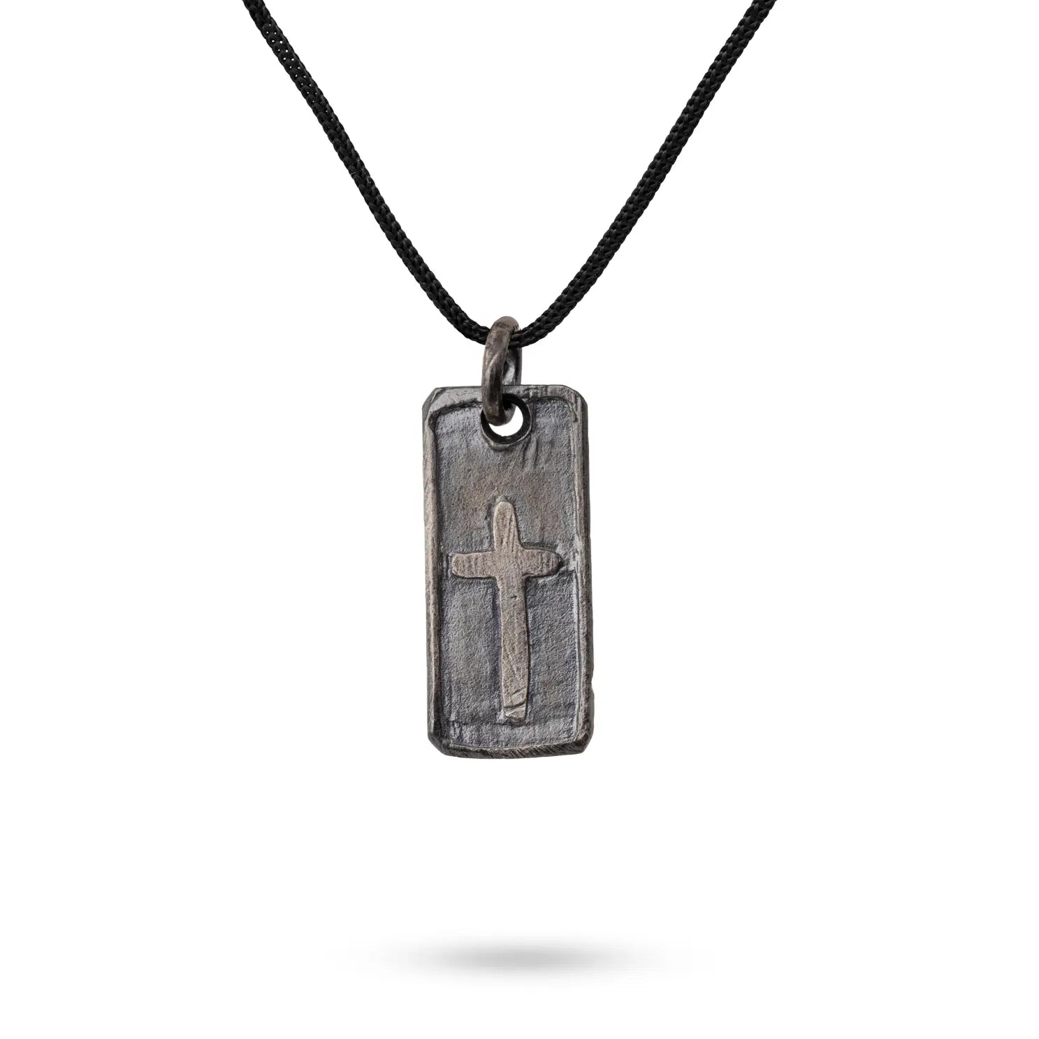 Μενταγιόν Σταυρός Οξειδωμένο Ασήμι 925