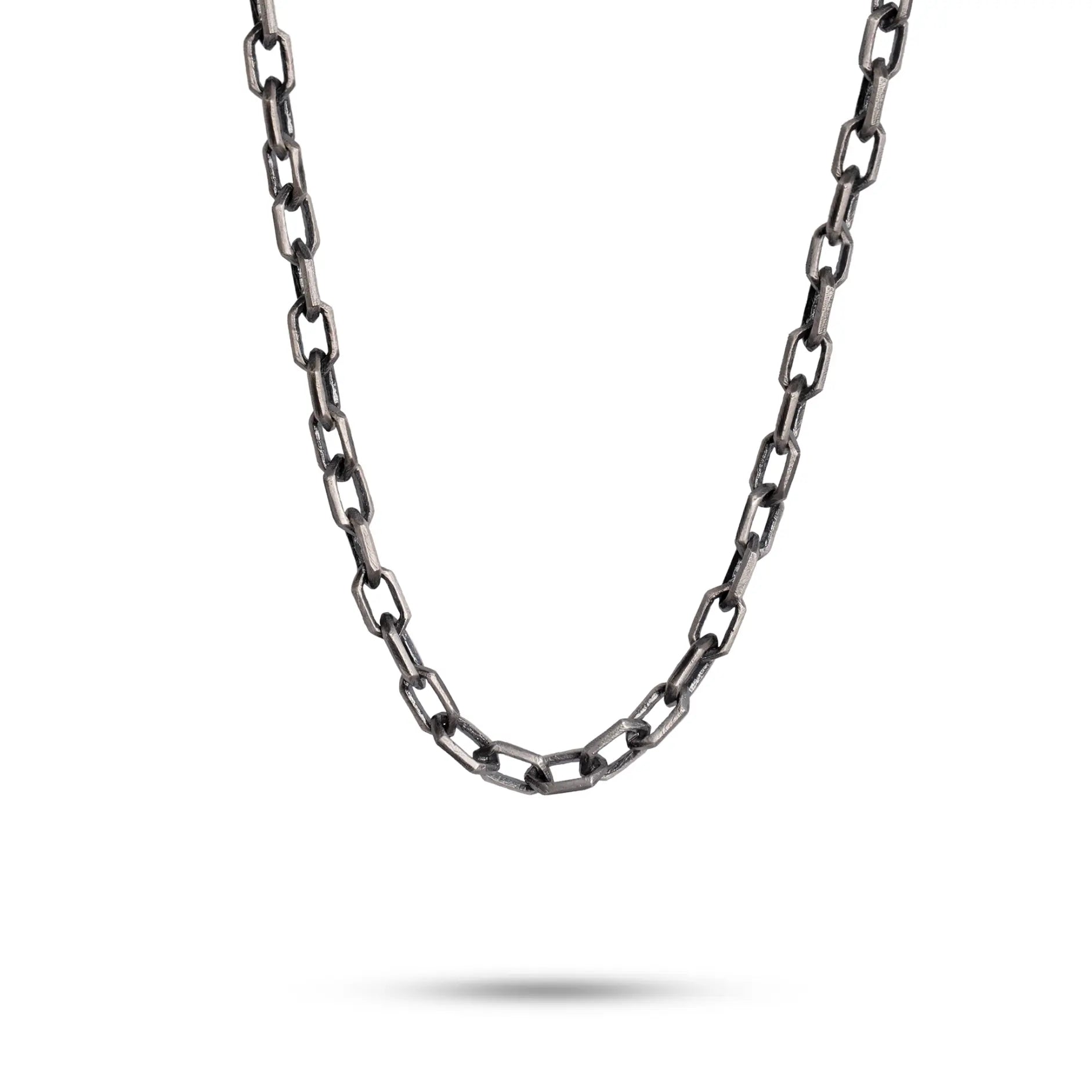 Handcrafted Chain Oxidized Silver 925