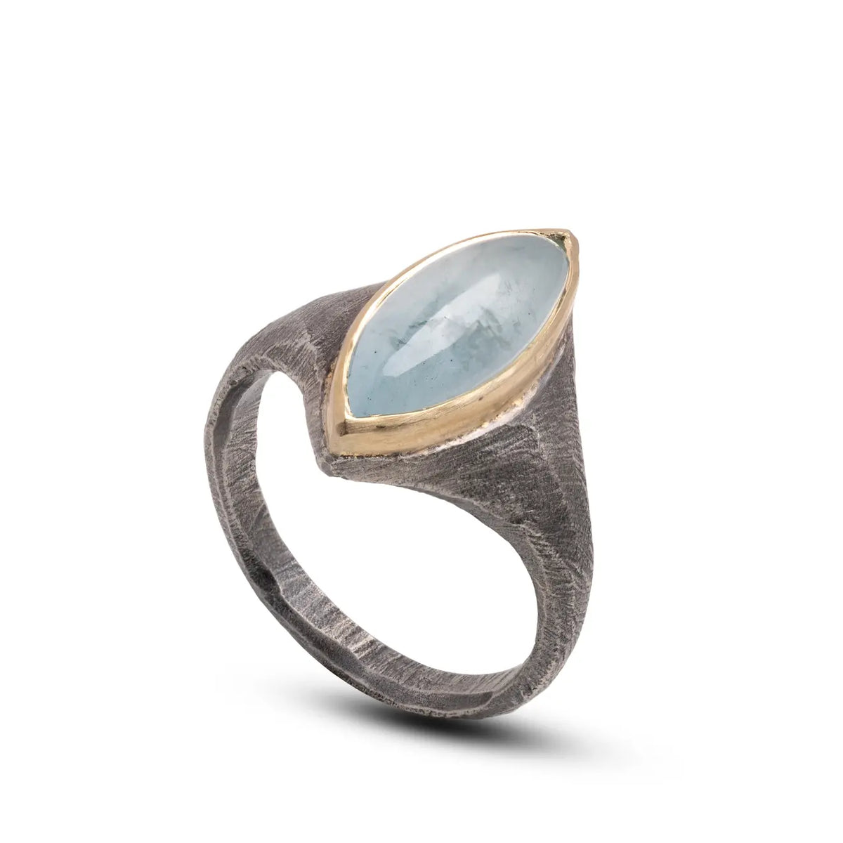Aquamarine Ring Silver And Gold