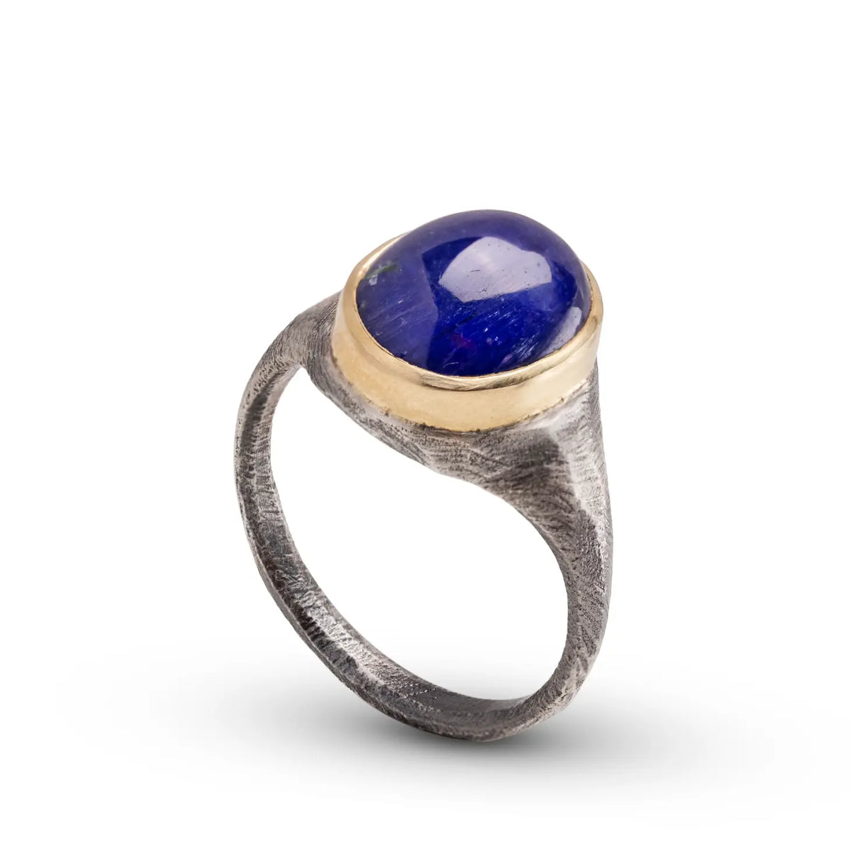 Tanzanite Statement Ring In Silver And Gold