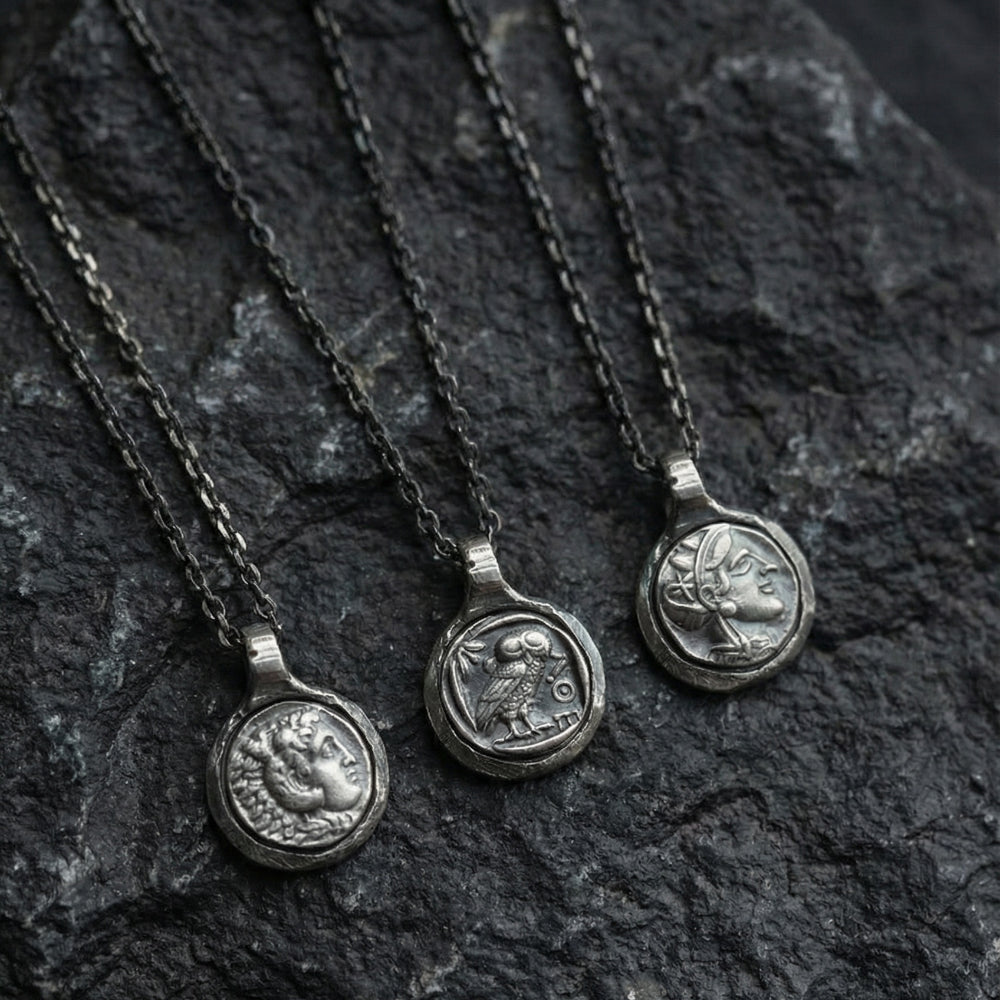 Κολιέ Μέγας Αλέξανδρος Οξειδωμένο Ασήμι 925