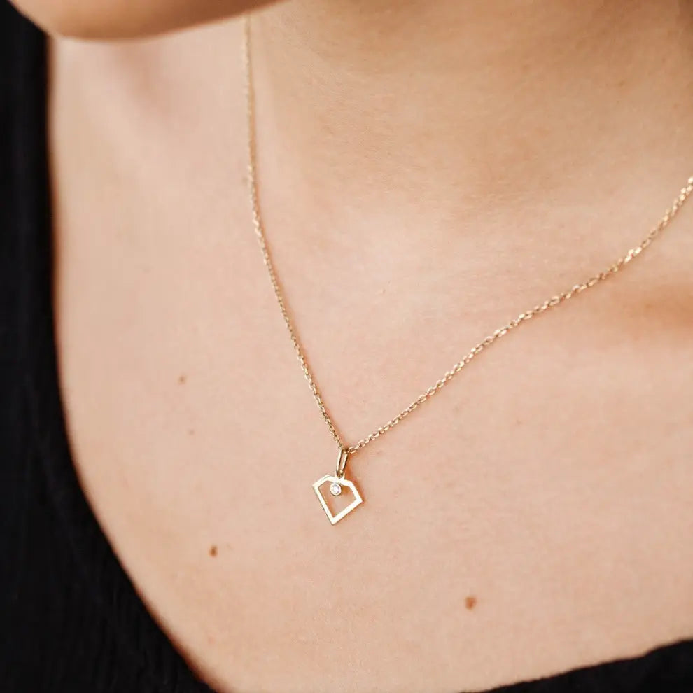 Diamond Necklace 14K Gold