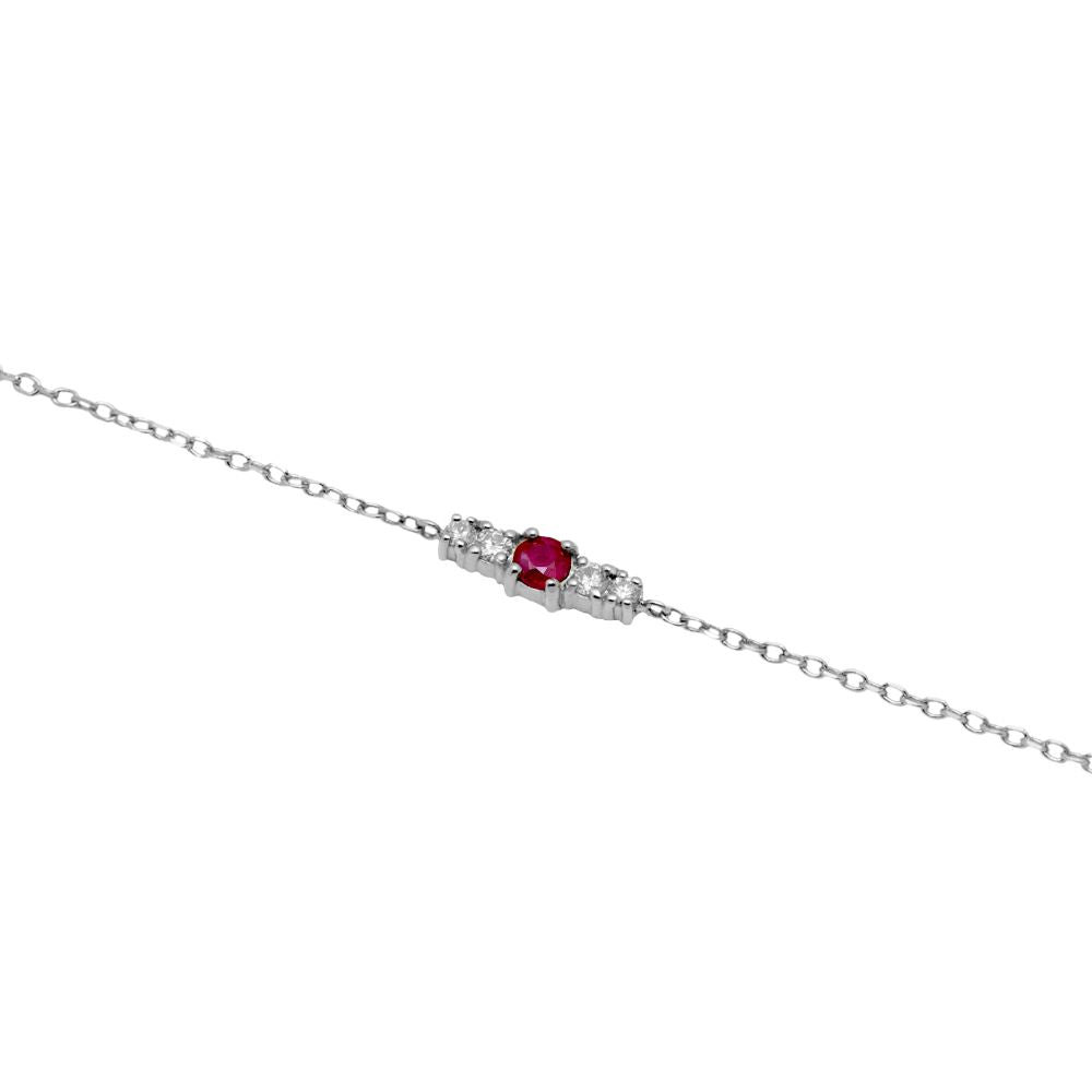 Ruby Diamond Bracelet 14K Gold